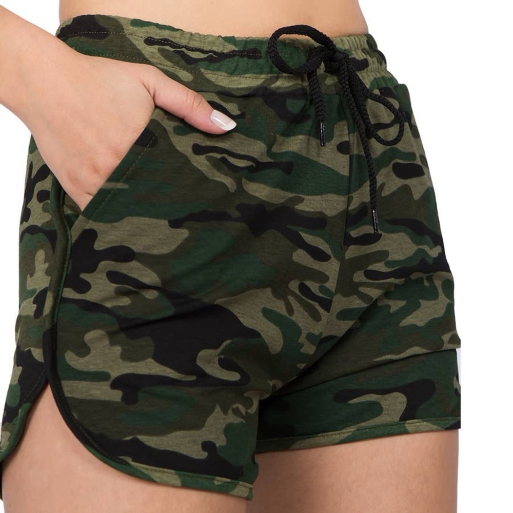 Camo Drawstring Shorts - Closet Clearance